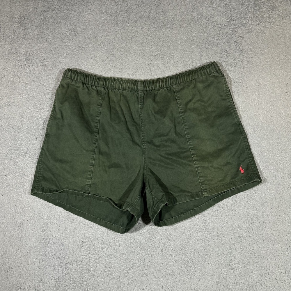 Polo Ralph Lauren Mens 2XL Green Elastic Waist Cotton Chino Shorts 3742